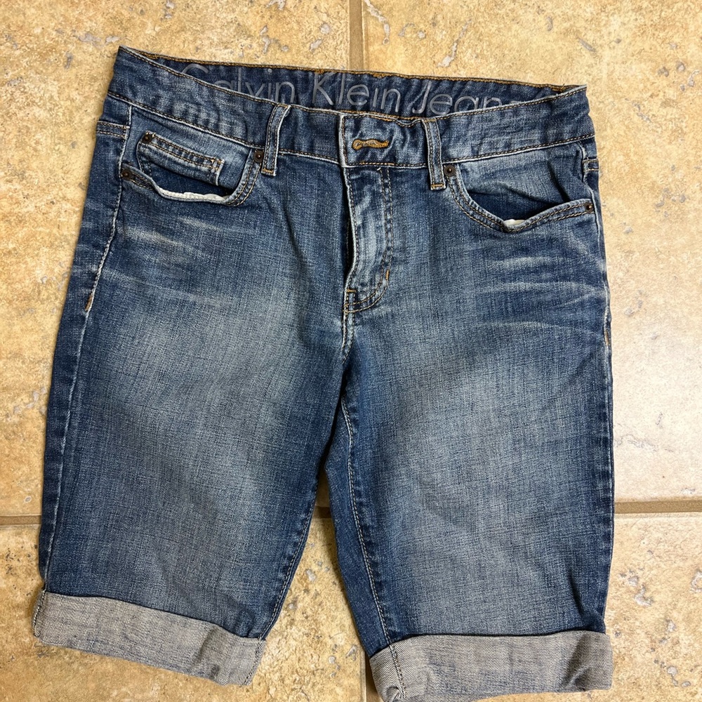 Calvin Klein Jeans Women’s Blue Jean Bermuda Shorts
